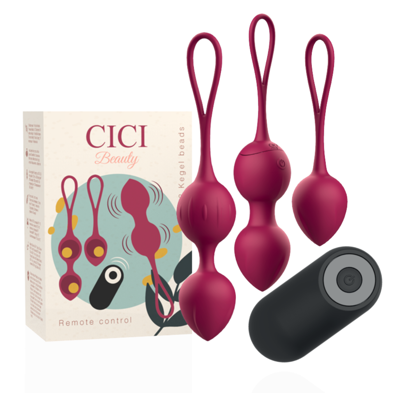 Cici Beauty – Kit de 3 Boules de Geisha Vibrantes avec Télécommande