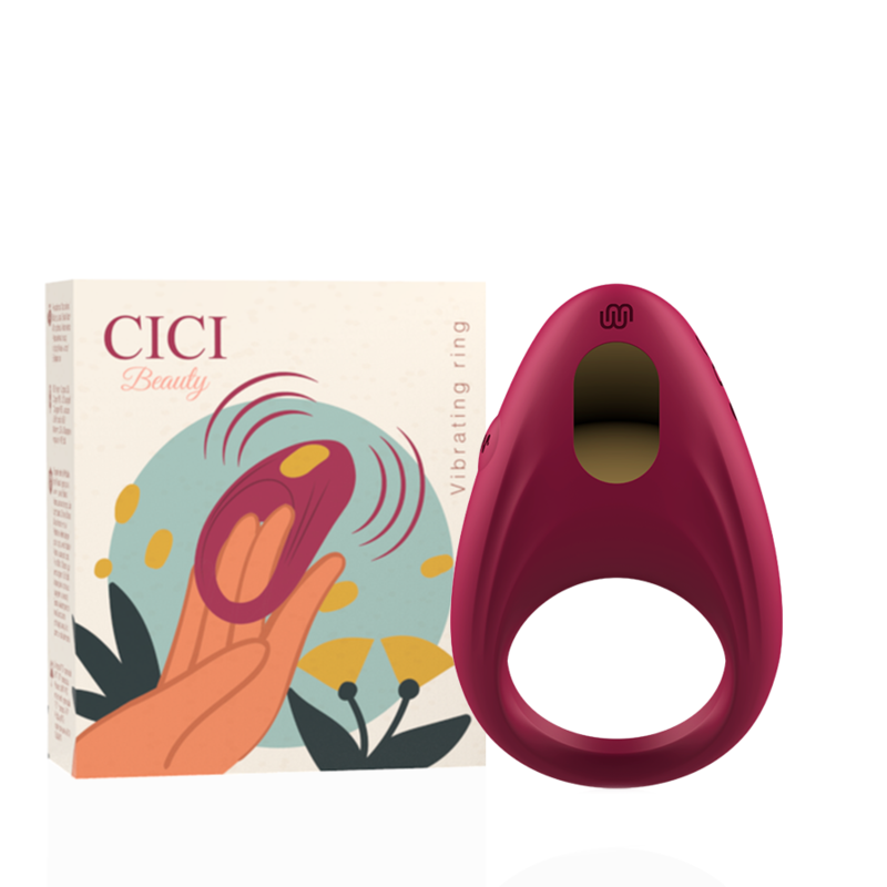 Cici beauty - anneau vibrant en silicone premium