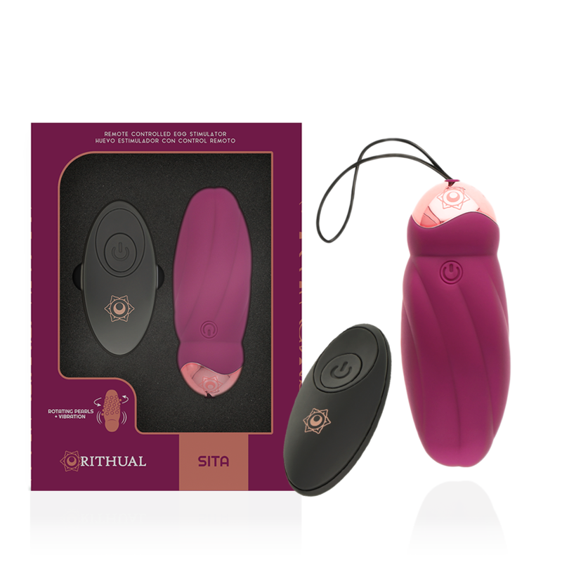 Rithual – Oeuf vibrant avec Perles Rotatives – Violet