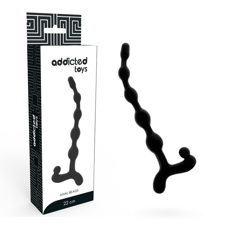 Chapelet Anal Perles Anales 22cm Noir - Addicted Toys