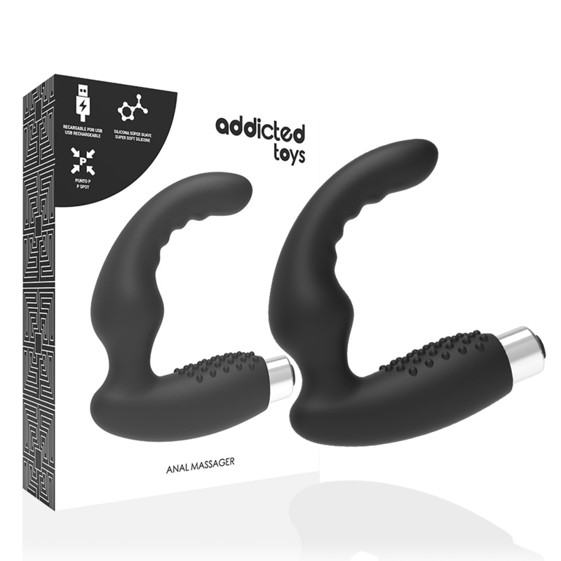 Masseur Prostatique Rechargeable Modèle 2 Noir - Addicted Toys