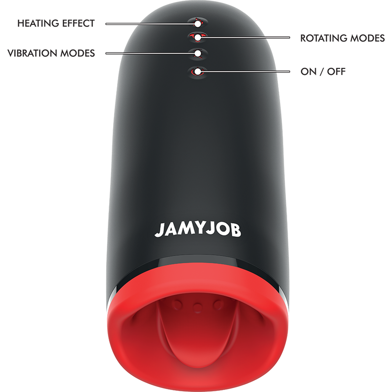 Masturbateur Masculin Spin-X Chauffant avec Rotation - JAMYJOB