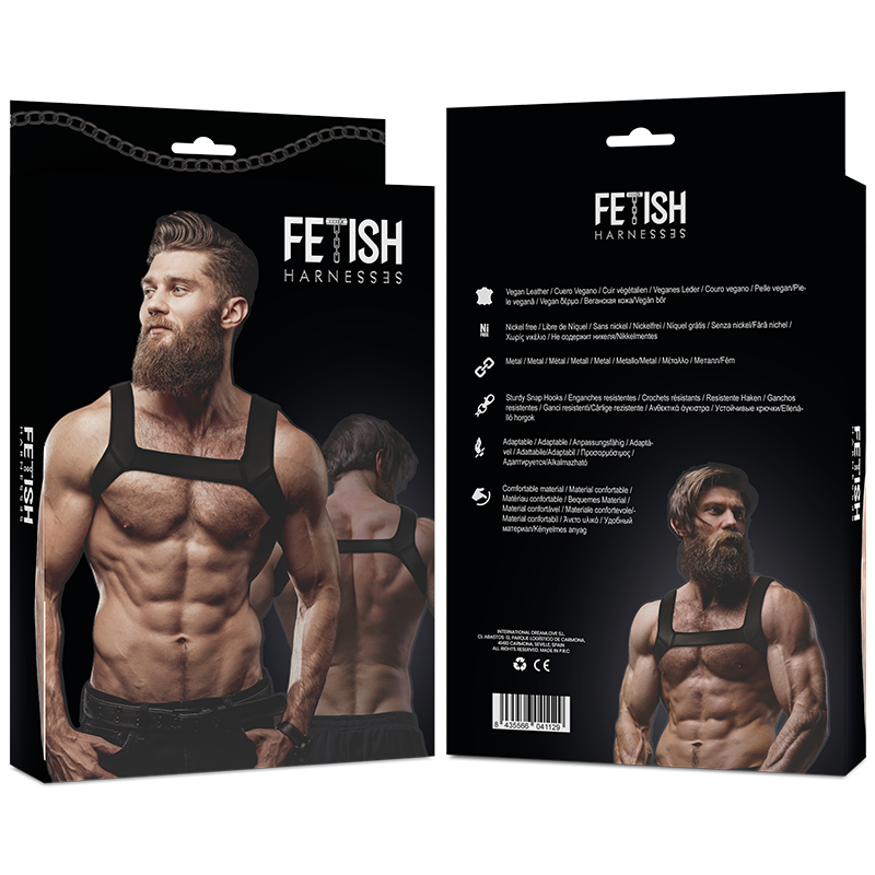 Harnais de Poitrine Homme Néoprène Taille M - Fetish Submissive - FETISH SUBMISSIVE ATTITUDE