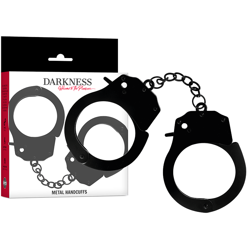 Menottes métalliques Darkness noires - Darkness - Darkness