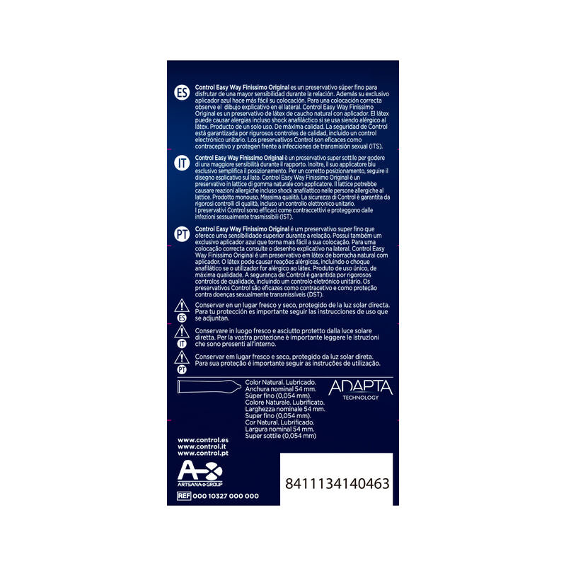 Préservatifs Control Adapta Easy Way Finissimo - Control - CONTROL CONDOMS