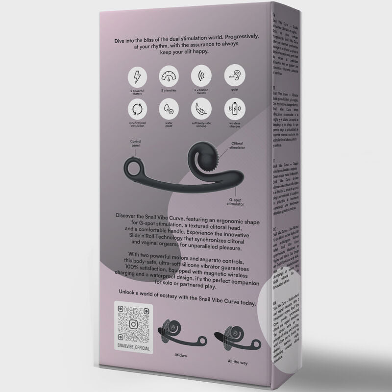 Vibromasseur courbe Snail Vibe Curve noir - Snail Vibe - SNAIL VIBE
