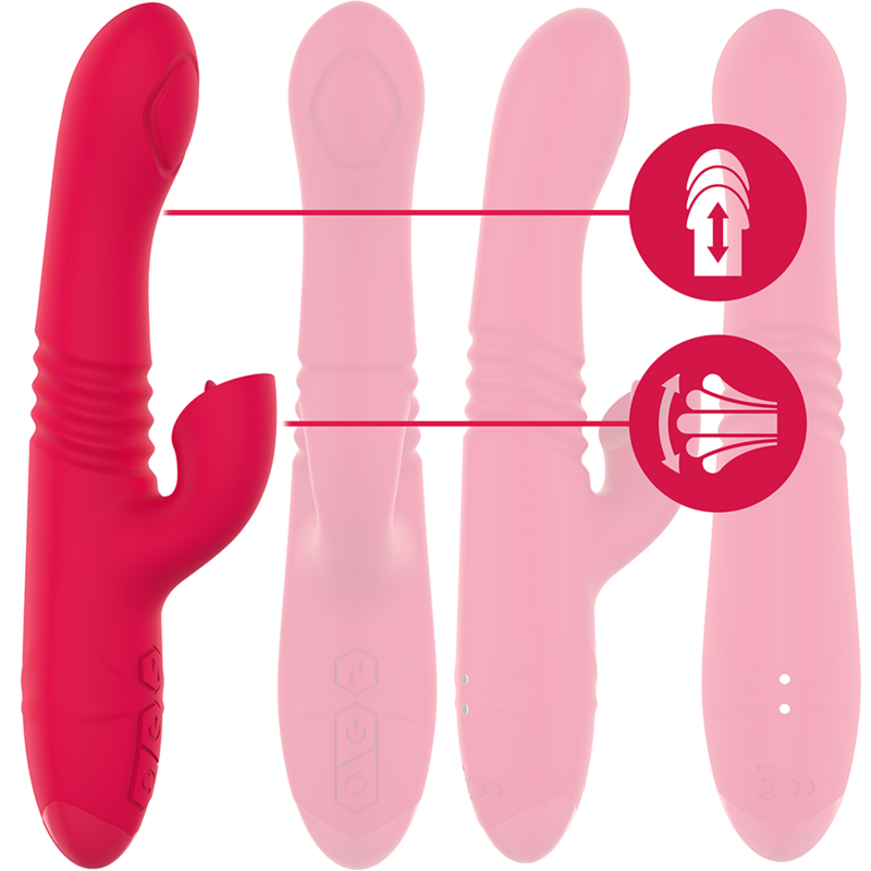 Vibromasseur Multifonction DUA avec Langue Rouge - Intense