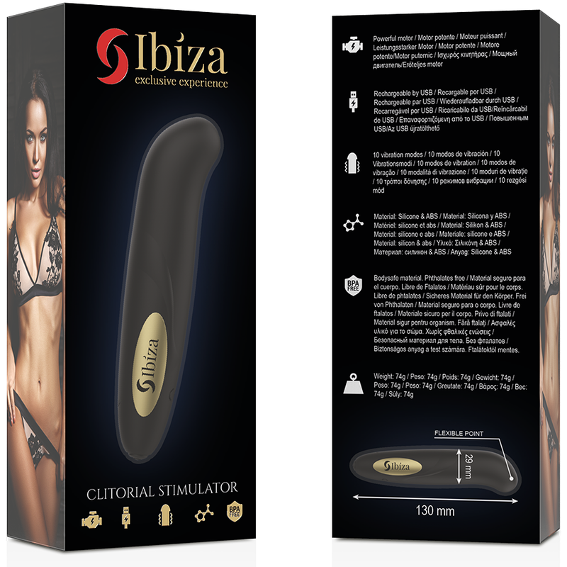 Stimulateur Clitoris Rechargeable Ibiza 10 Modes Doré - Ibiza