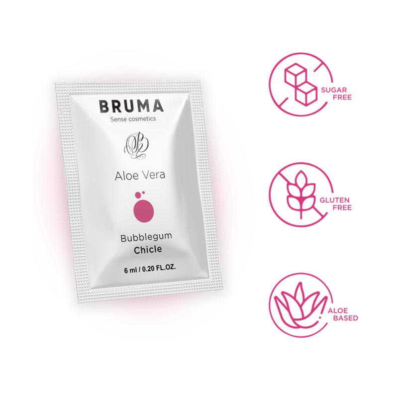 Lubrifiant Gel Glissant Aloe Vera Bubblegum 6ml - Bruma