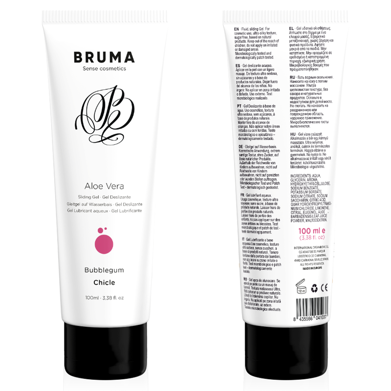 Lubrifiant Gel Glissant Aloe Vera Bubblegum 100ml - Bruma