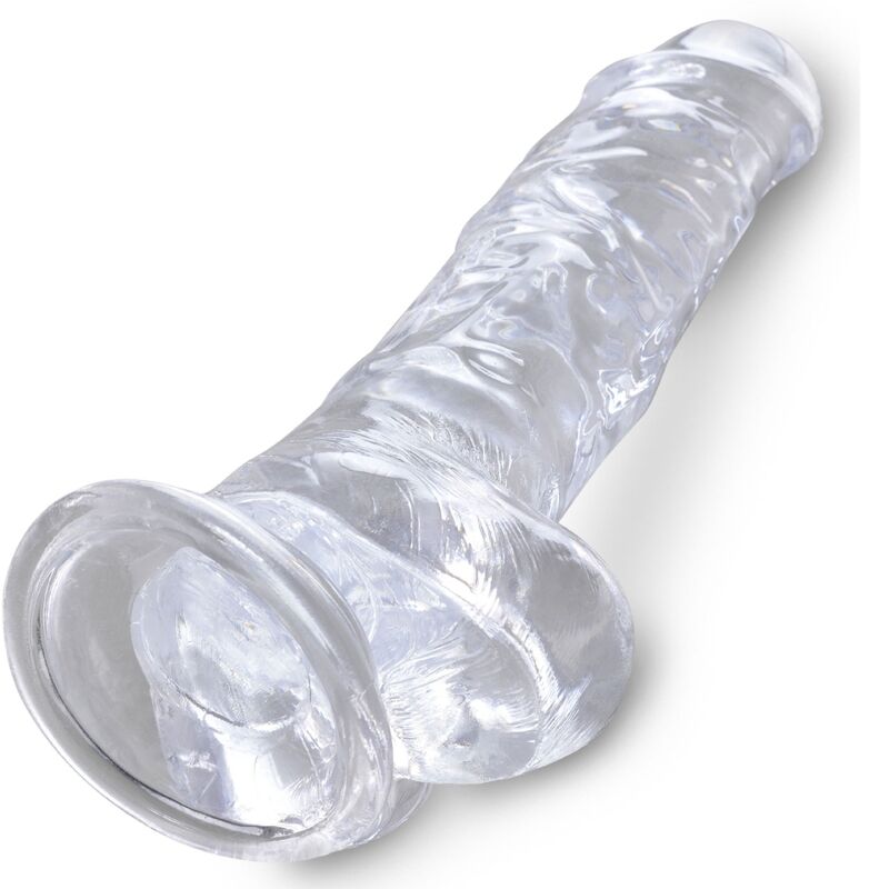 Gode Réaliste King Cock Transparent avec Testicules - Pipedream
