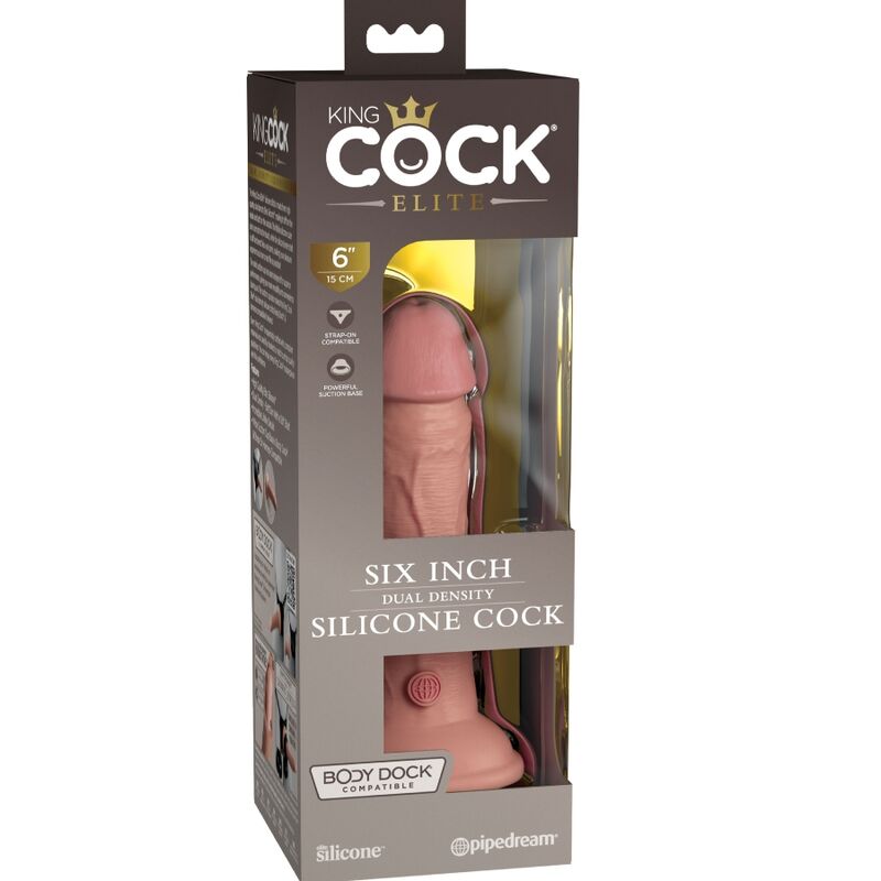 Gode Réaliste King Cock Elite Double Densité 15.2cm - Pipedream