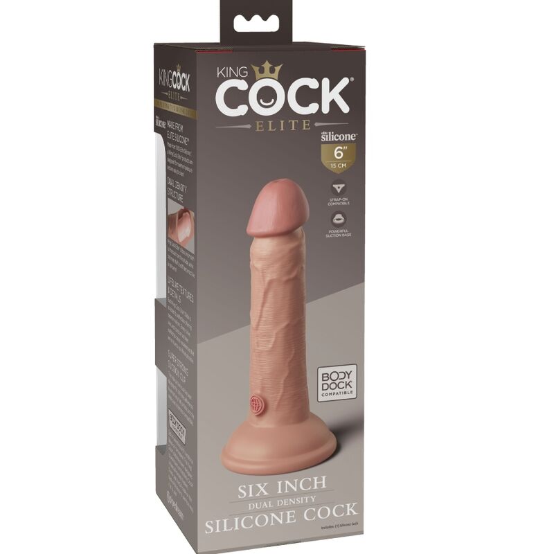 Gode Réaliste King Cock Elite Double Densité 15.2cm - Pipedream