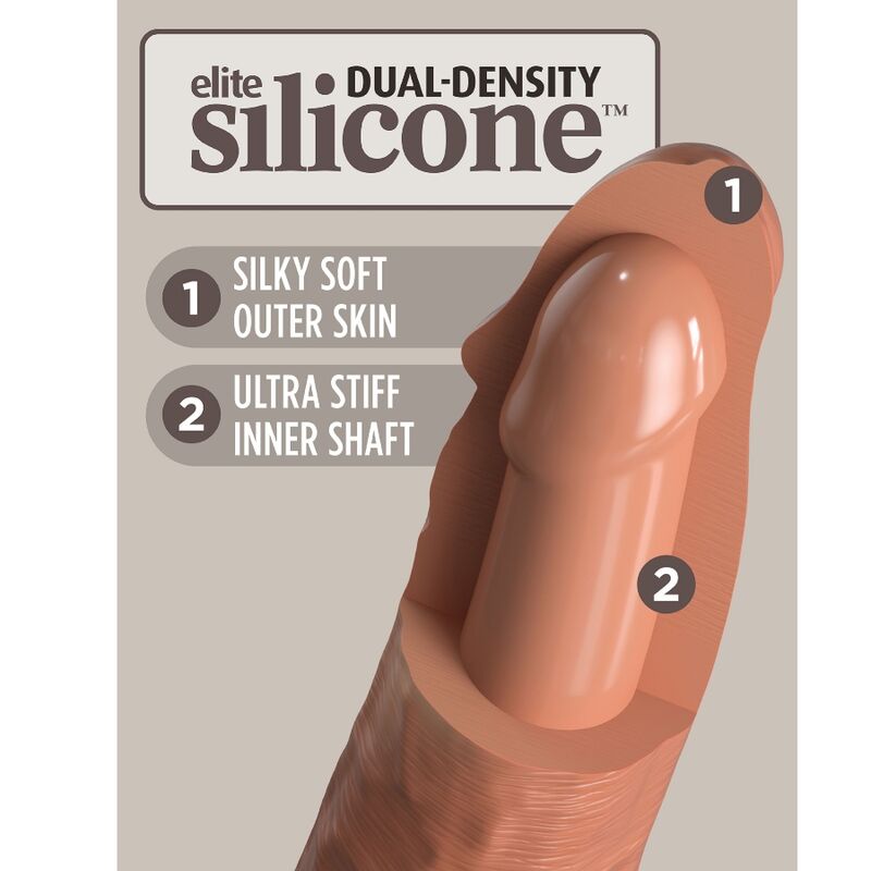 Gode King Cock Elite Ultraréaliste Caramel 22cm - Pipedream