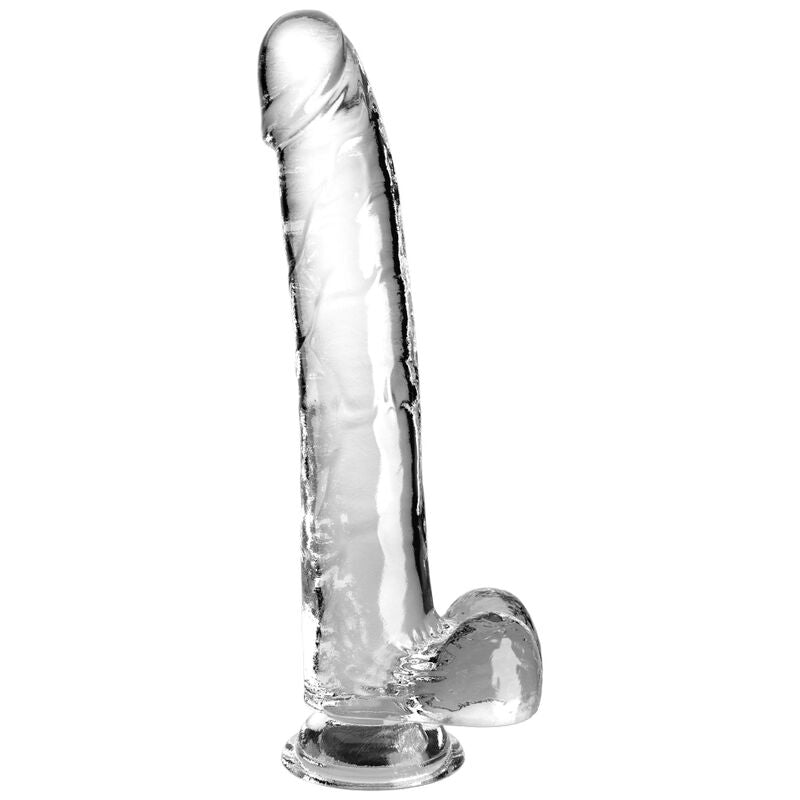 Gode King Cock Clear avec Testicules 24.8 cm Transparent - Pipedream