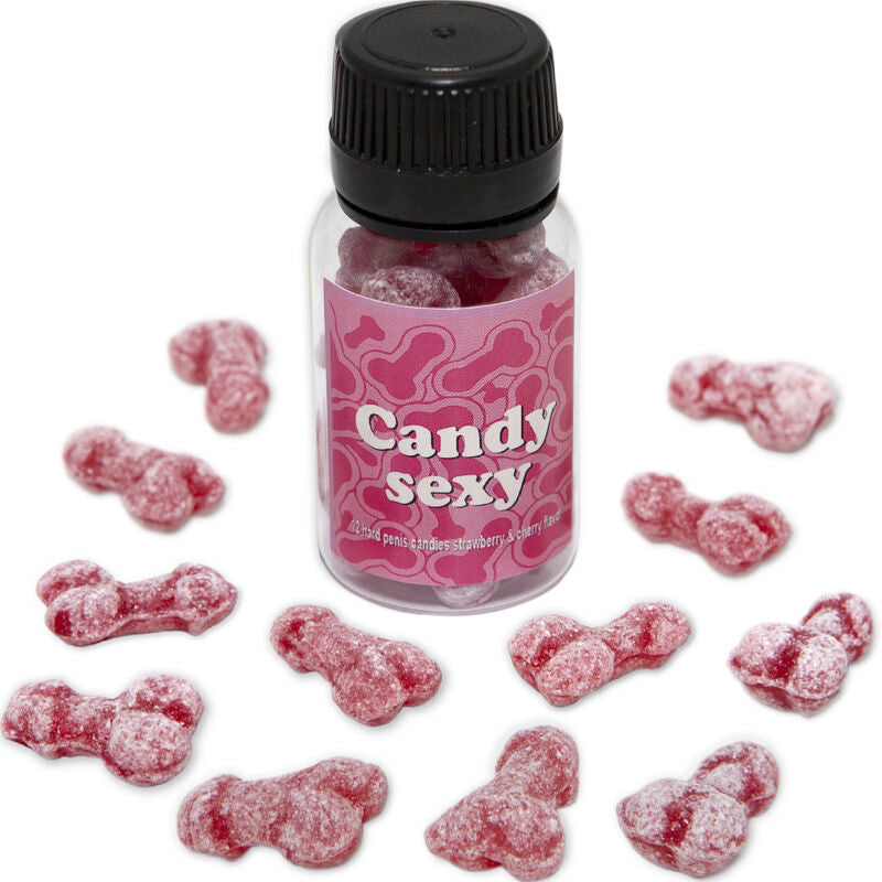 Bonbons Sexy Candy Penis Fraise-Cerise x12 - Diablo Picante