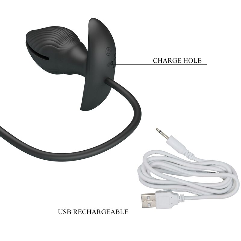 Plug Anal Gonflable en Silicone Noir - Pretty Love
