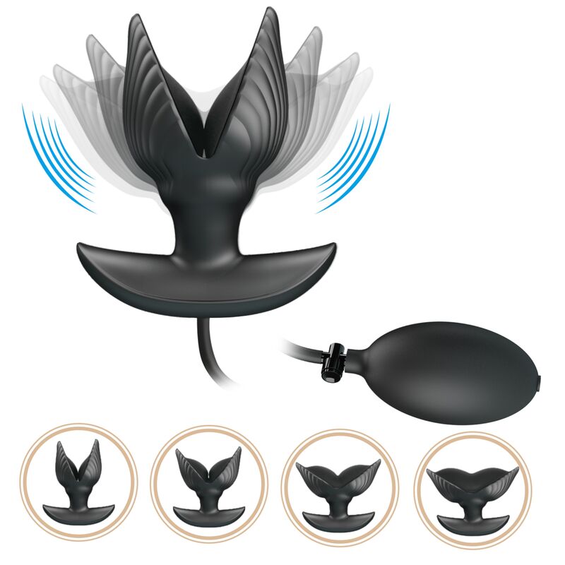 Plug Anal Gonflable en Silicone Noir - Pretty Love