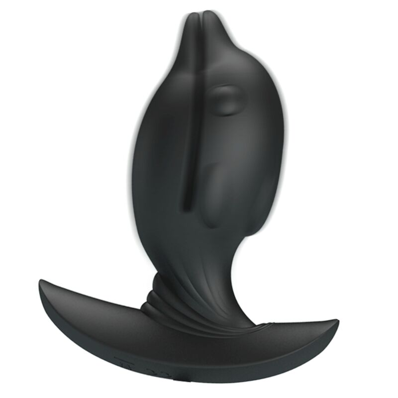 Plug Anal Gonflable en forme de Dauphin Noir - Pretty Love