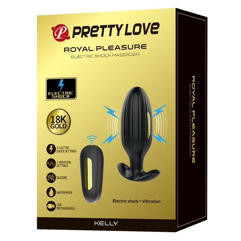 Plug Anal Vibrant Kelly Électrostimulation Noir - Pretty Love