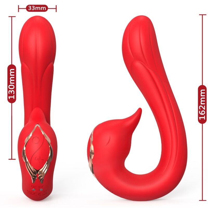 Vibrateur Delfin Multiposition et Effet Chaleur Rouge - Armony