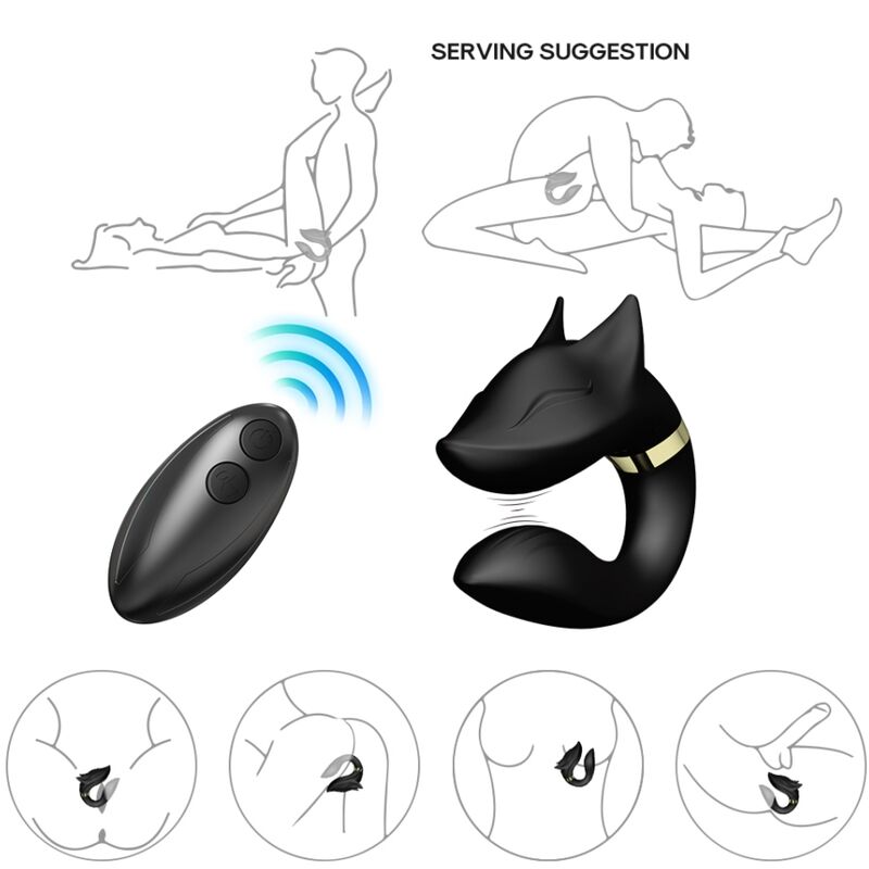 Stimulateur Couples Fox Télécommandé Noir - Armony