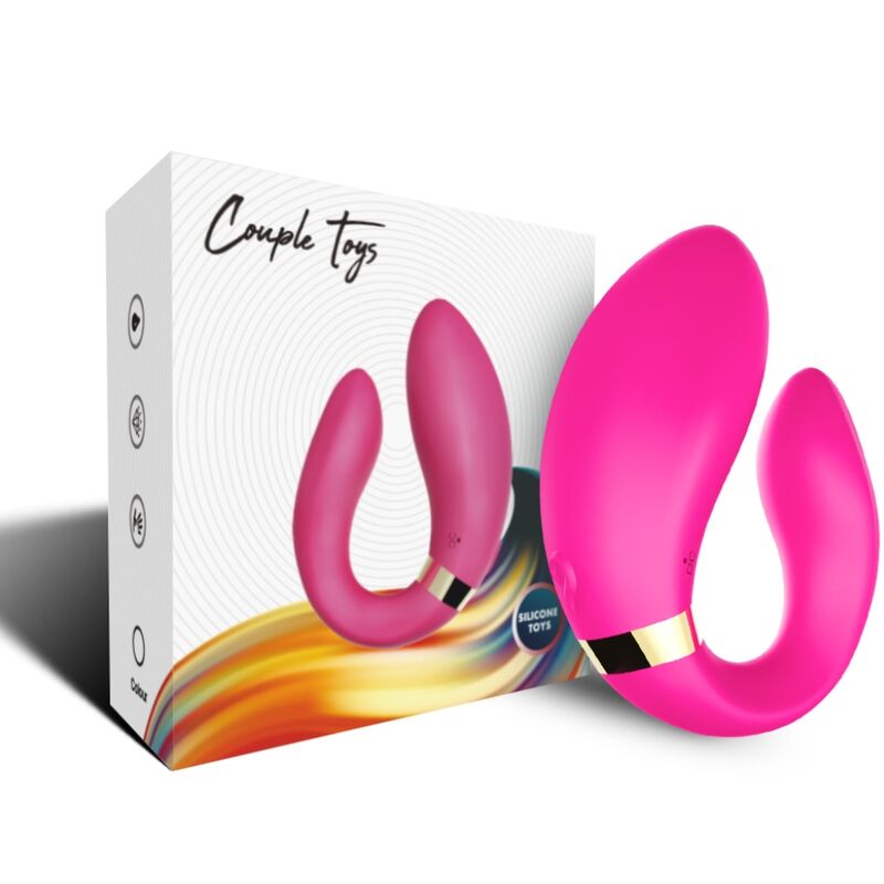 Vibrateur Couple Croissant Télécommandé Fuchsia - Armony