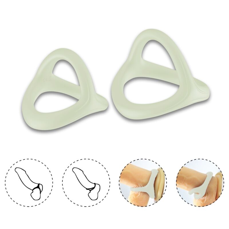 Anneau Pénien Triple Trésor Lumineux Silicone - Armony