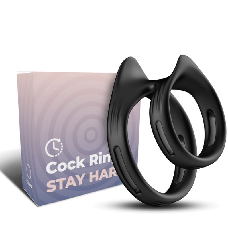 Cockring Double Anneau Dualring Noir - Armony