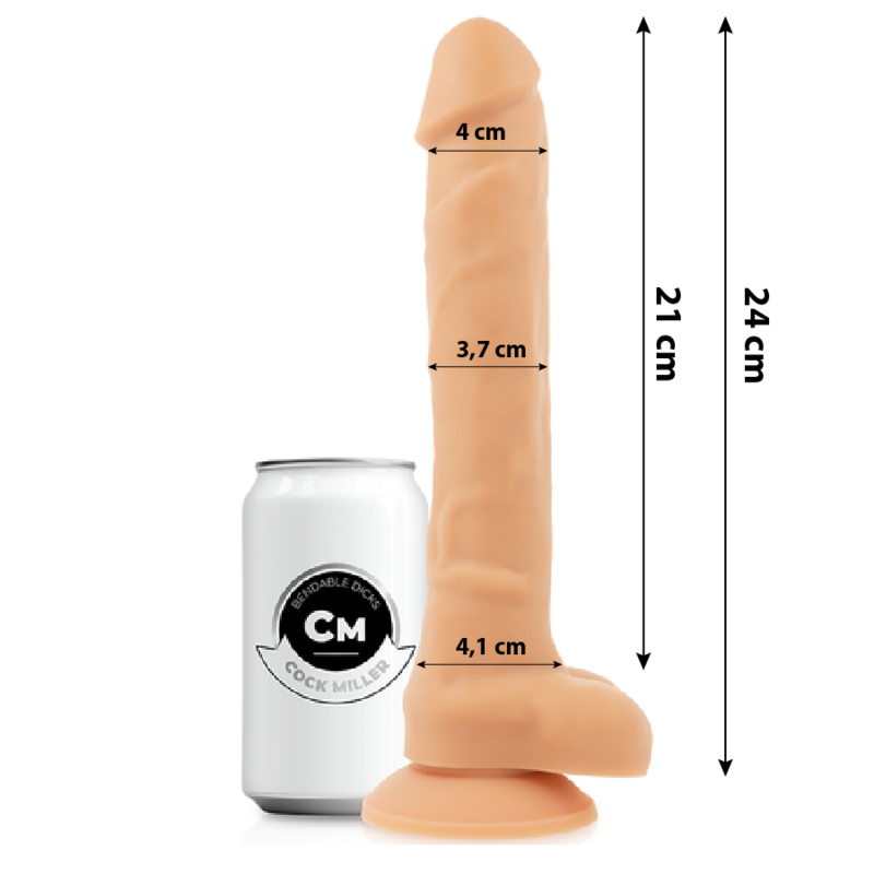 Gode Réaliste Cocksil Articulable Double Densité 24cm - CockMiller