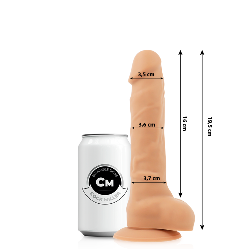 Gode Réaliste Cock Miller Double Densité Chair 19,5 cm - Cockmiller