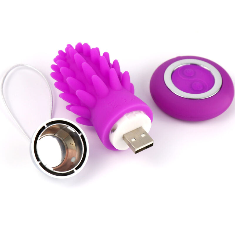 Armony - Œuf vibrant Télécommande en Forme de Cactus avec USB - Violet