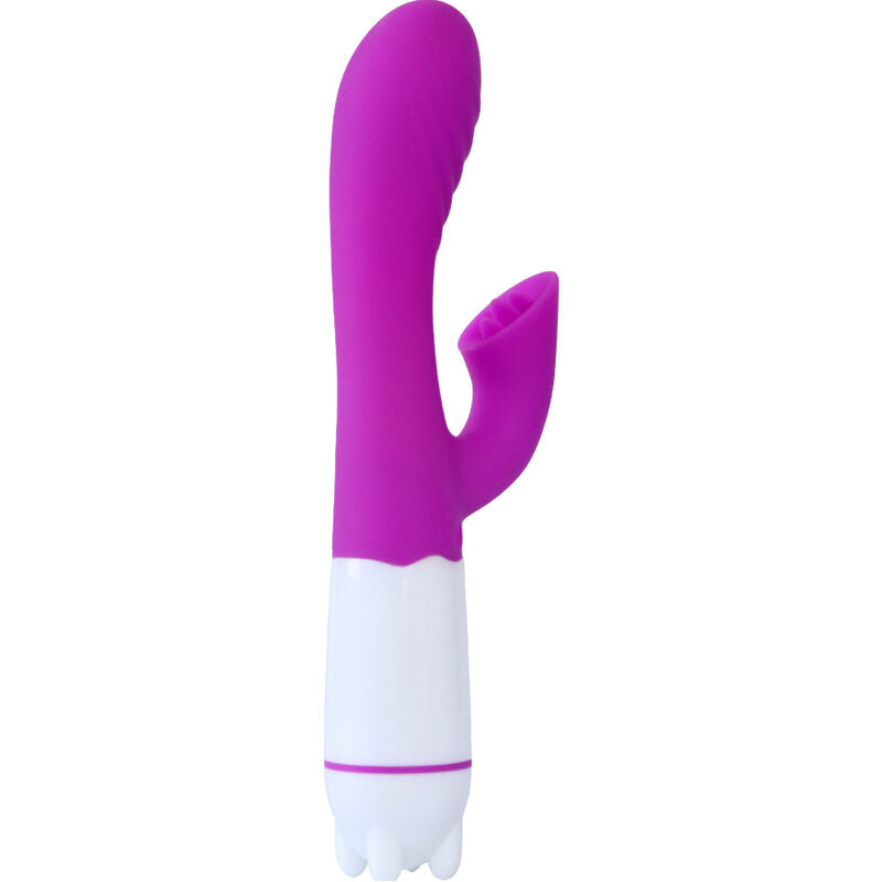 Vibromasseur Happy avec Langue Rechargeable Violet - Armony - Armony