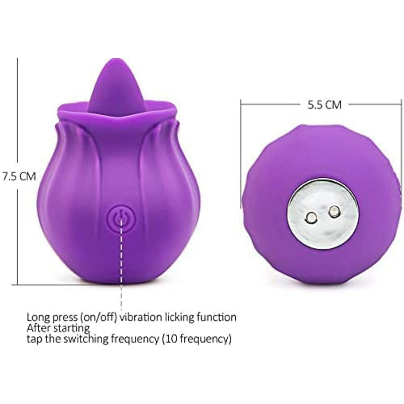 Stimulateur Clitoridien Fig avec Langue Violet - Armony