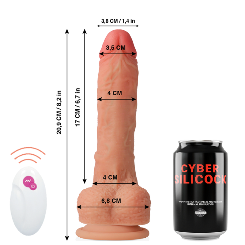 Gode Réaliste Vibrant Cyber Silicock Master Huck 20,9cm