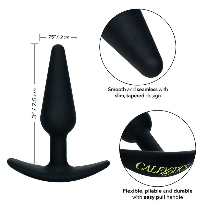 Plug Anal Slim Boundless avec Poignée Noir - CalExotics