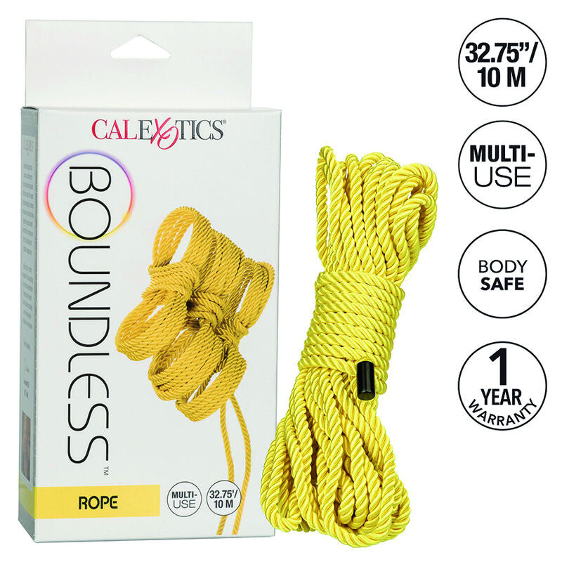 Corde de Bondage Coton Polyester Jaune 10m - CalExotics