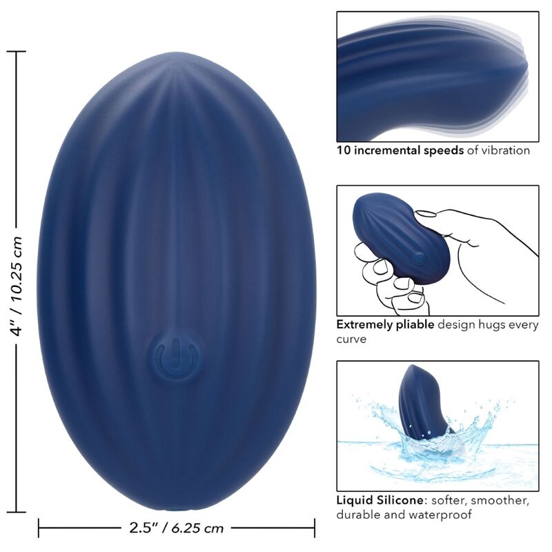 Stimulateur Cashmere Velvet Curve Bleu - CalExotics