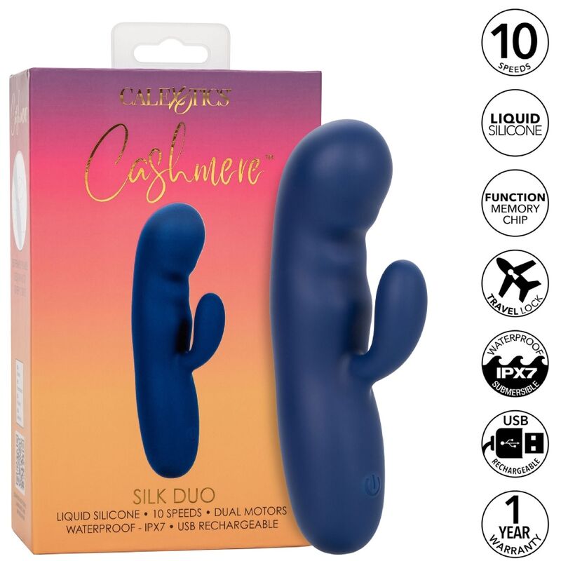 Stimulateur Point G Cashmere Duo Soie Bleu - CalExotics