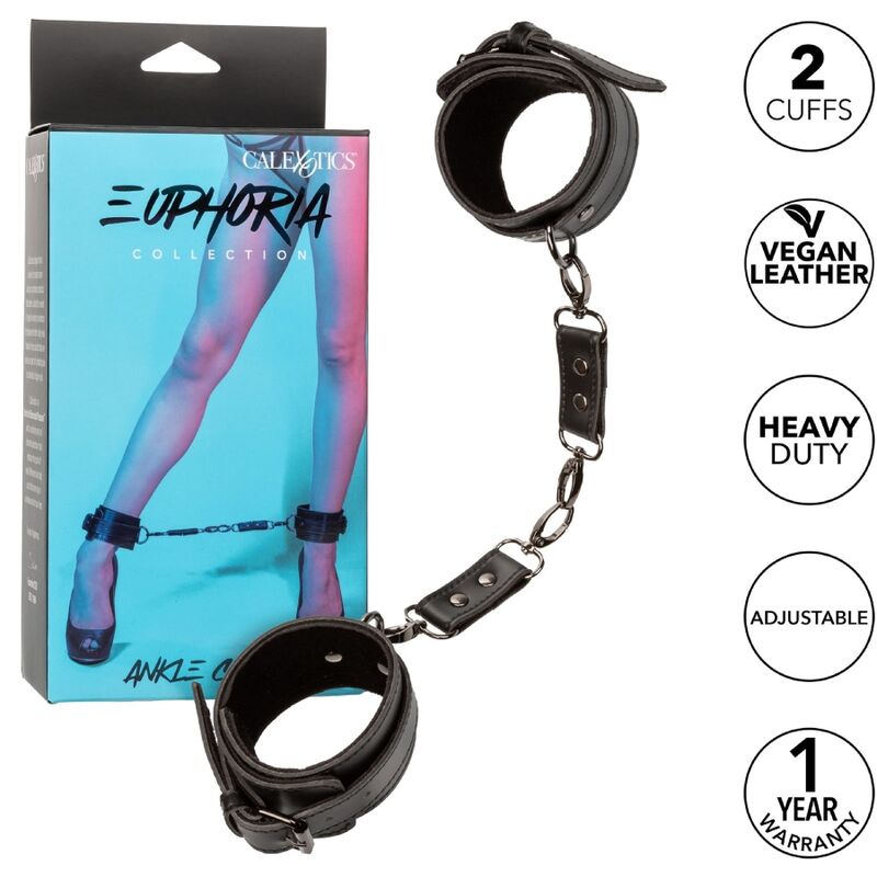 Attaches Chevilles Bondage Euphoria Noires - Calexotics