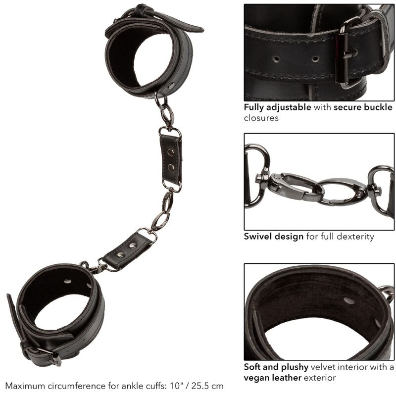 Attaches Chevilles Bondage Euphoria Noires - Calexotics