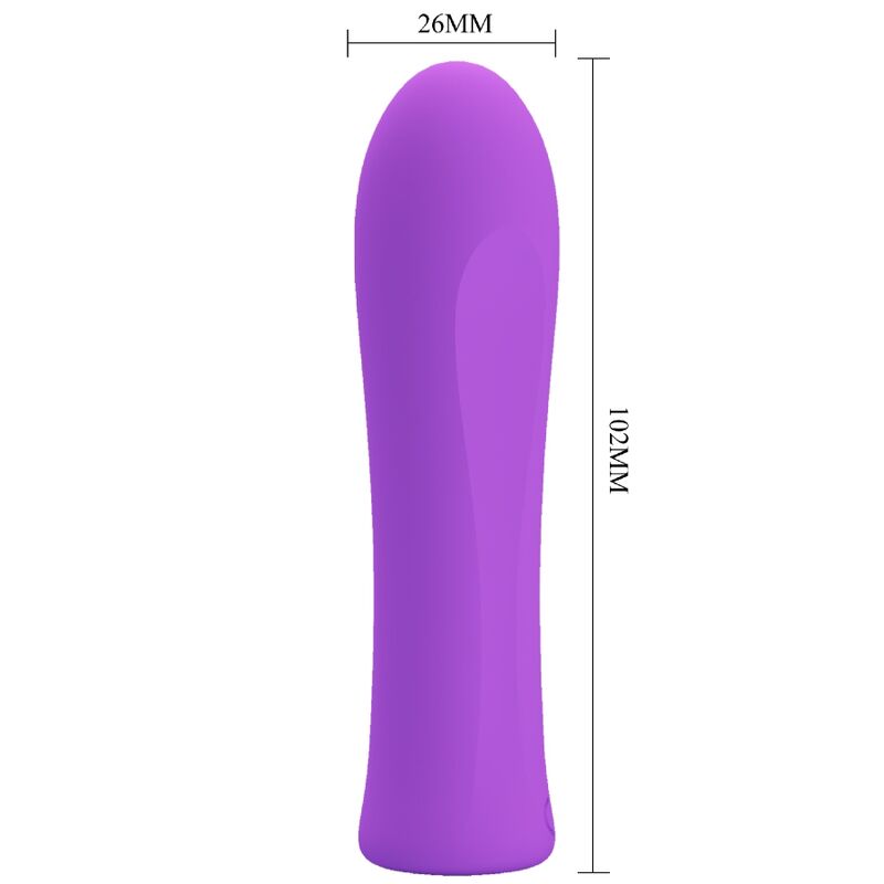 Pretty Love Mini Vibromasseur Alfreda avec 12 Modes de Vibrations en Silicone Violet