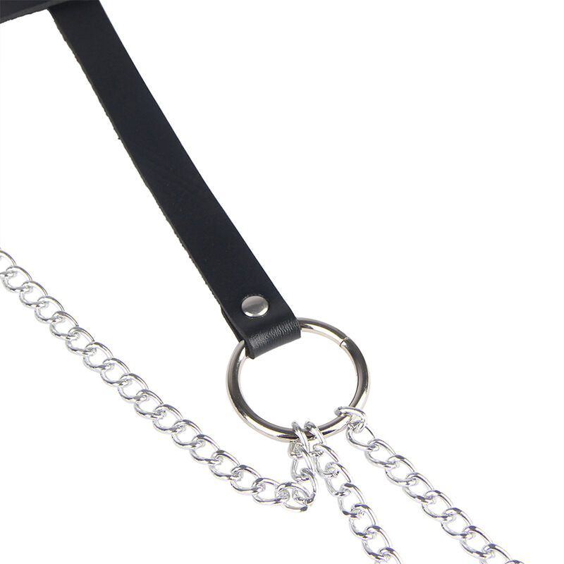 Ceinture Chaîne Cuir Noir Taille Unique - Subblime - SUBBLIME FETISH