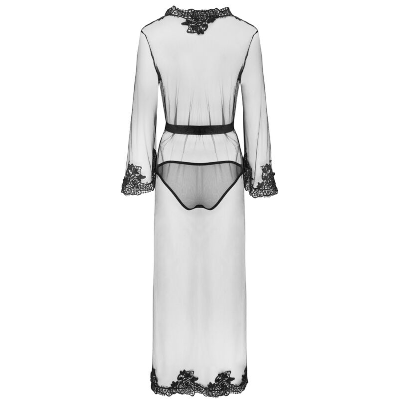 Peignoir Nokina LC-XG055 + Culotte Noir - LivCo Corsetti - LIVCO CORSETTI SETS