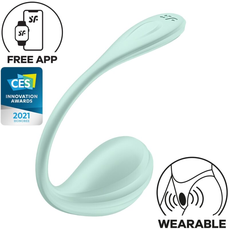 Œuf Vibrant Connecté Smooth Petal Vert - Satisfyer