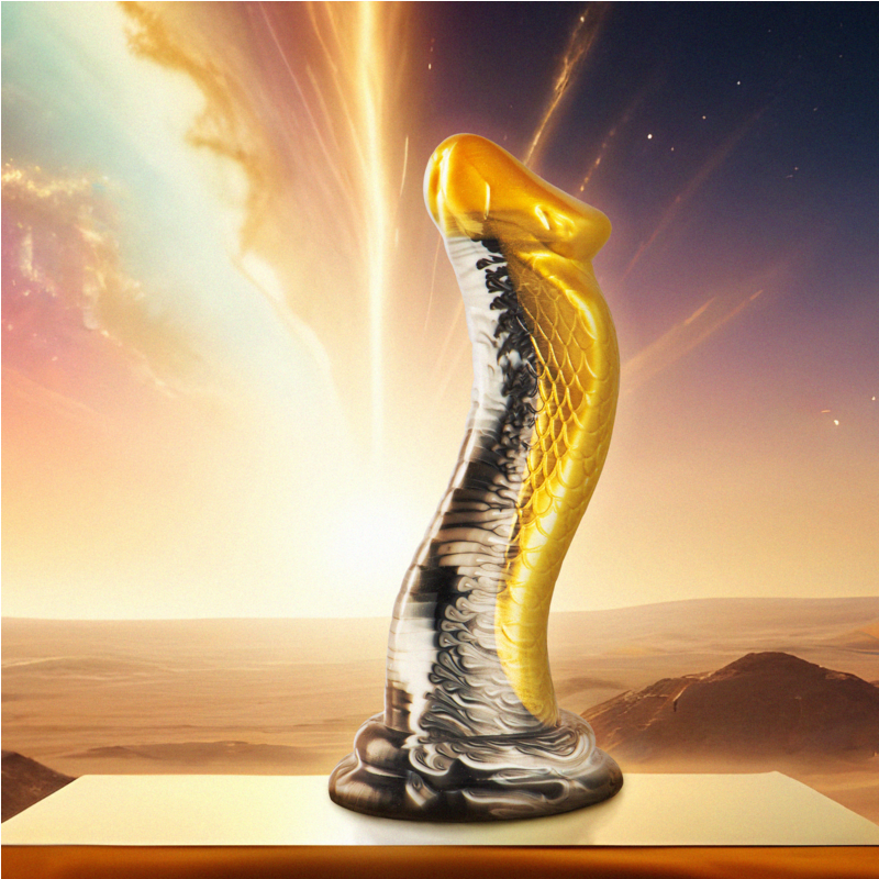 Gode Drakon Cobra Jaune, Texture Écailleuse Fantasy - Epic