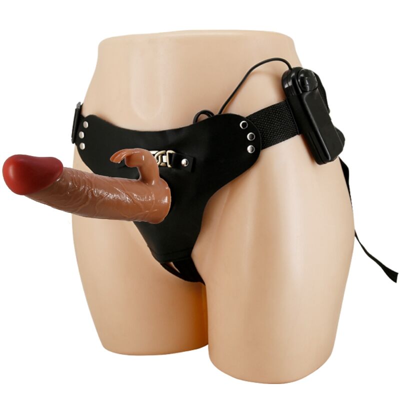 Pretty Love - Gode Ceinture Vibrant Marron / 19 cm
