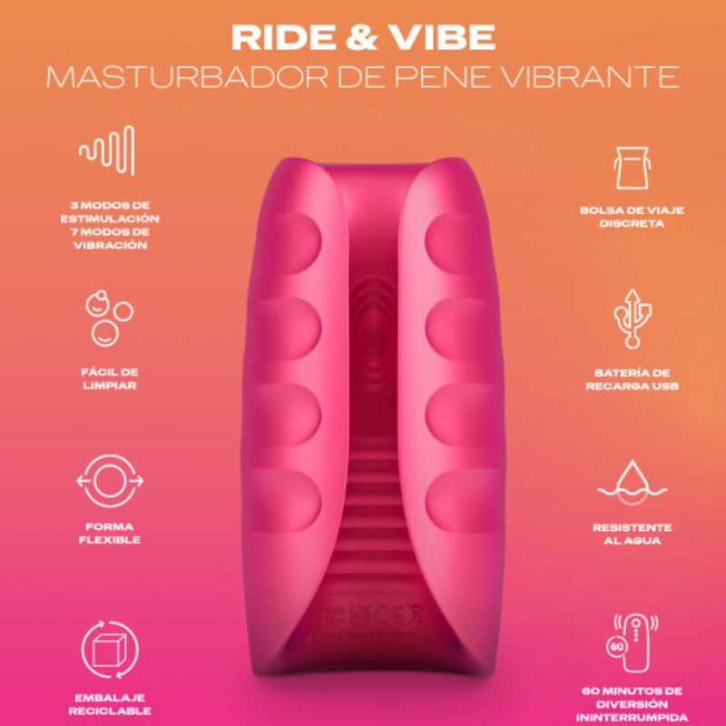 Masturbateur Vibrant Durex Play Ride & Vibe Rose - Durex