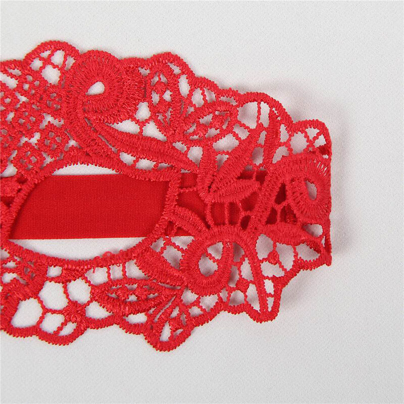 Masque Séduction Dentelle Rouge - Queen Lingerie - QUEEN LINGERIE