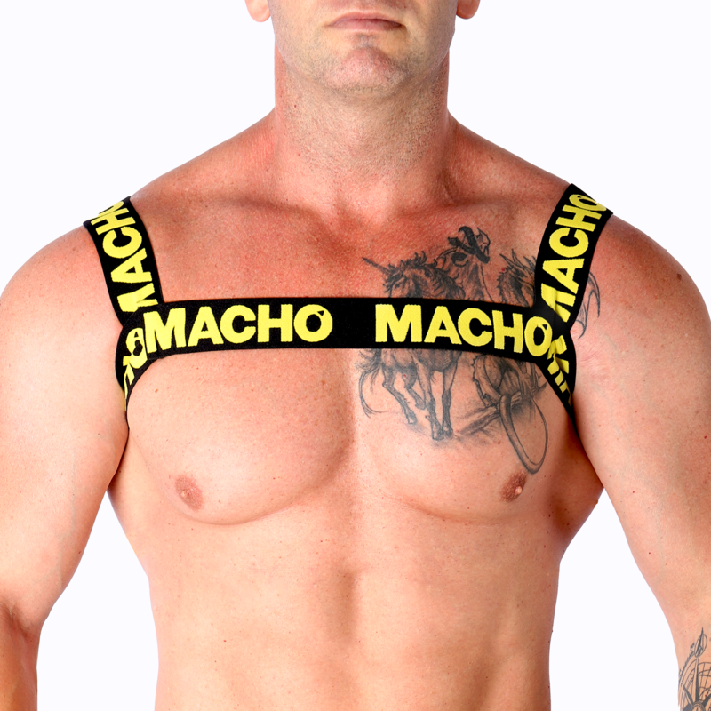 Harnais Double Élastique Macho Jaune - Macho - MACHO UNDERWEAR